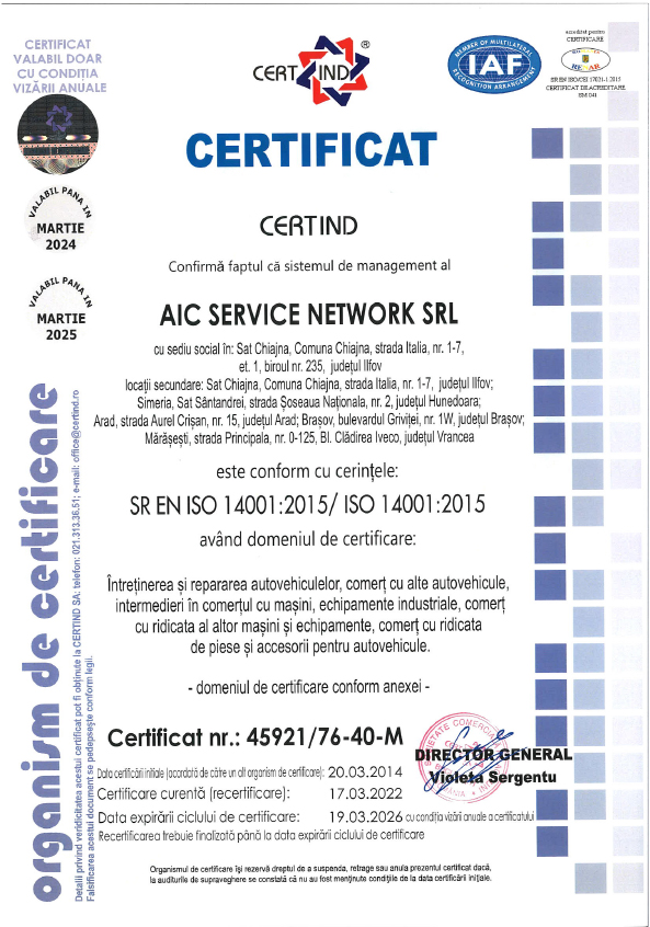 Autorizari/ Certificari: