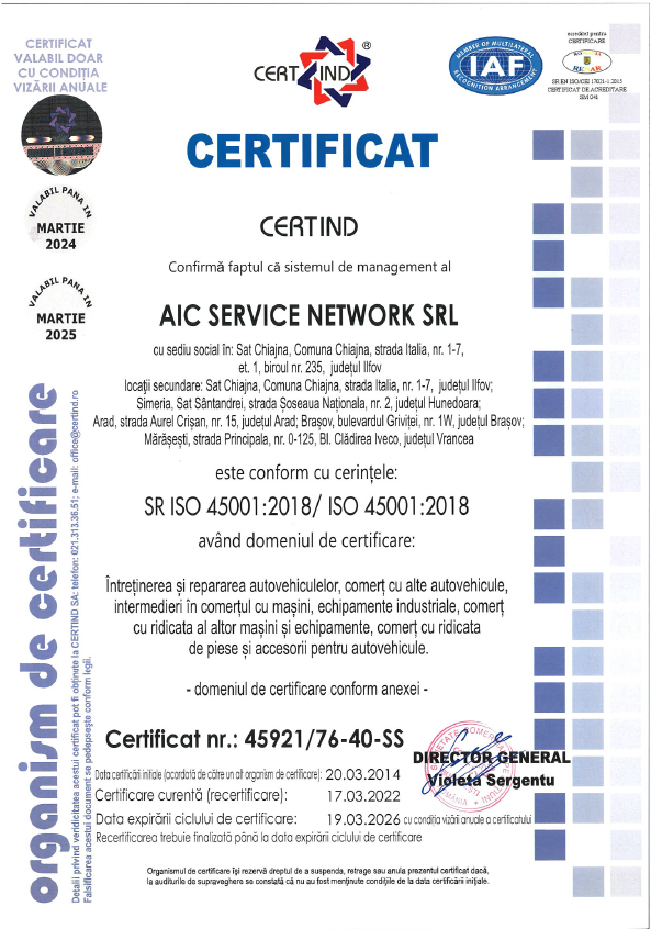 Autorizari/ Certificari: